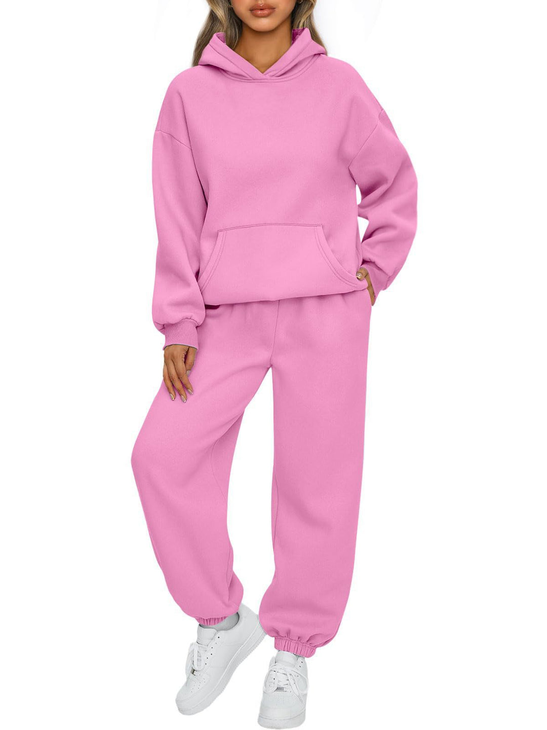 Damen nan Relaxed Loungewear-Set mit Kapuzenpullover und hochgeschnittener Jogginghose aus weichem Baumwollfleece Echo Archiv