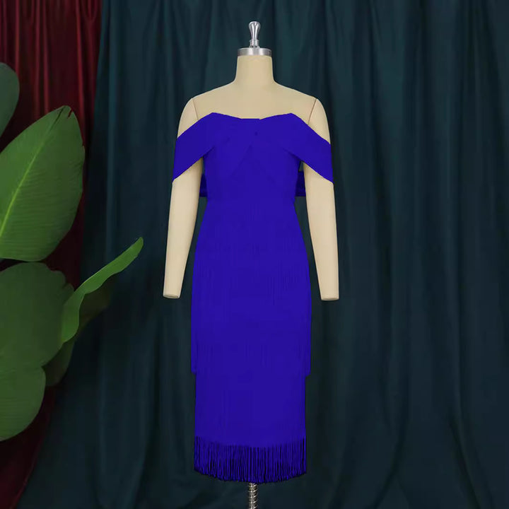 Damen Cut-out Cocktailkleid mit Fransen Echo Archiv