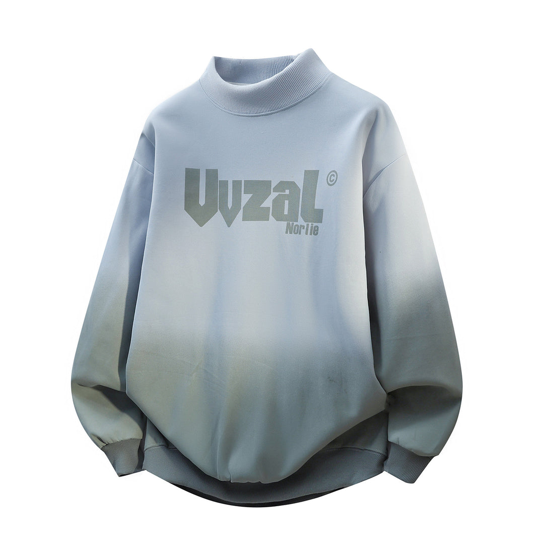 Unisex Oversize-Sweatshirt mit Stehkragen, Farbverlauf & markantem Logoprint Echoarchiv