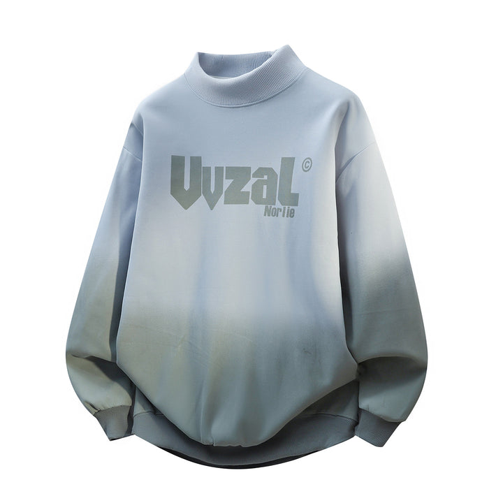 Unisex Oversize-Sweatshirt mit Stehkragen, Farbverlauf & markantem Logoprint Echoarchiv