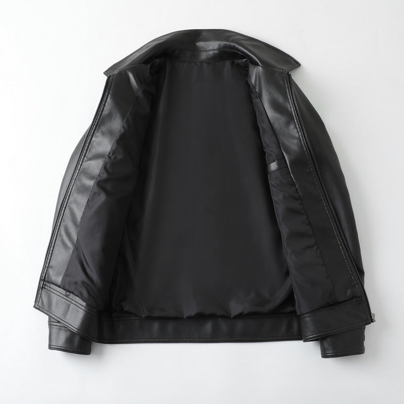 Herren modische Kunstlederjacke mit zeitgemäßem Design und funktionalen Taschen Echoarchiv