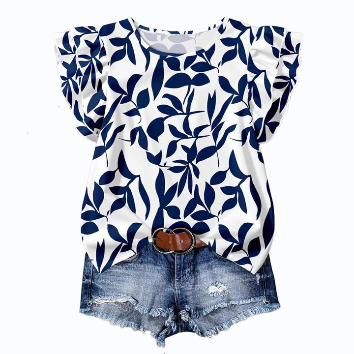 Damen Bluse mit puffärmel und floralem Muster Echo Archiv