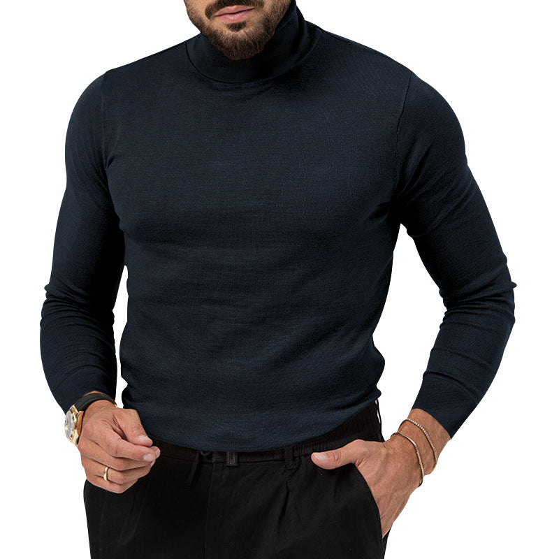 Herren eleganter Rollkragenpullover aus hochwertiger Wolle Echoarchiv