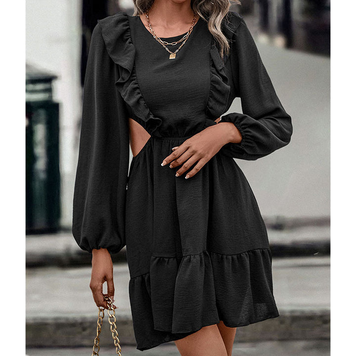 Damen Stilvolles Wickelkleid mit Rüschendetails Echo Archiv