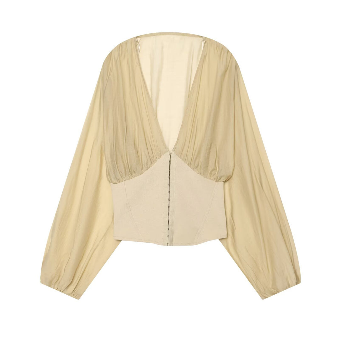 Damen Cape-Bolero mit Korsettbund und voluminösen Ballonärmeln Echo Archiv