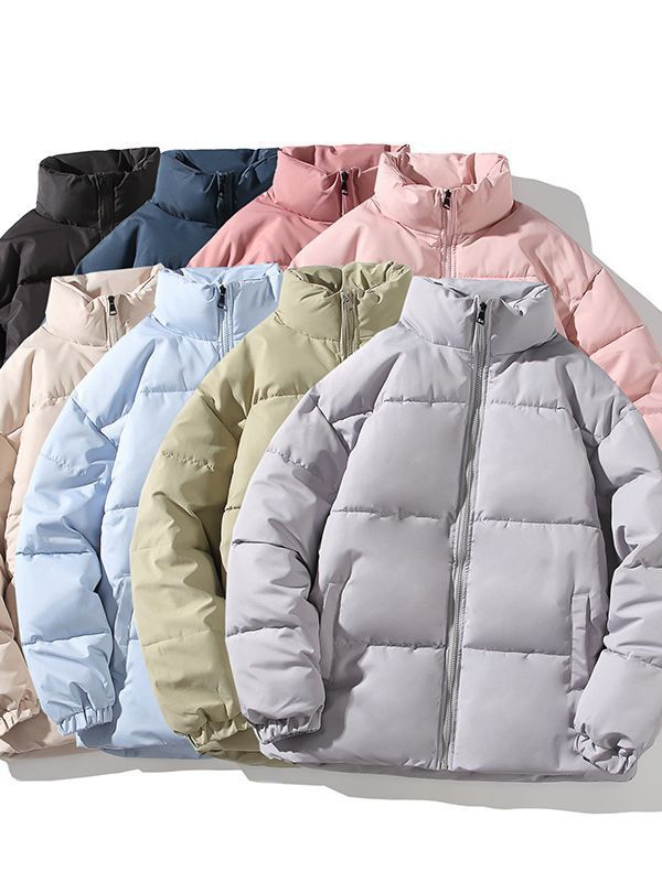 Herren isolierte Steppjacke mit hohem Kragen und elastischen Bündchen Echoarchiv