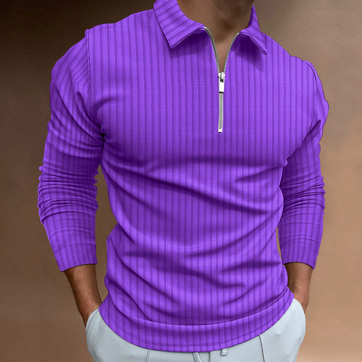 Herren modischer Poloshirt mit Reißverschluss Echoarchiv