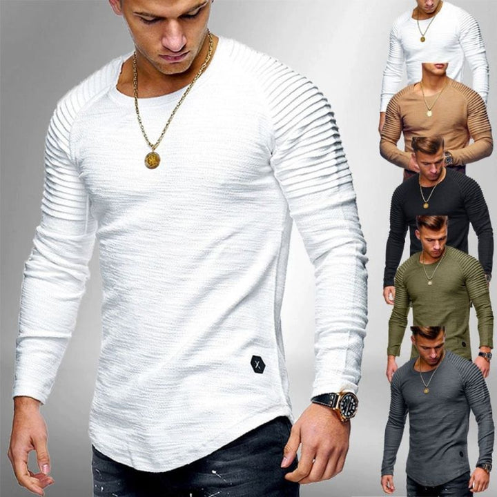 Herren Langarmshirt mit strukturiertem Design Echoarchiv