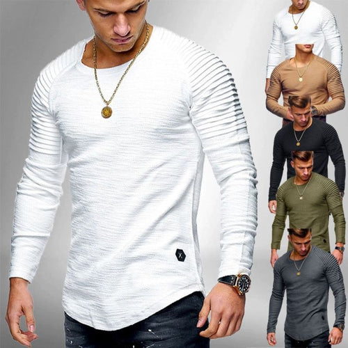 Herren Langarmshirt mit strukturiertem Design Echoarchiv