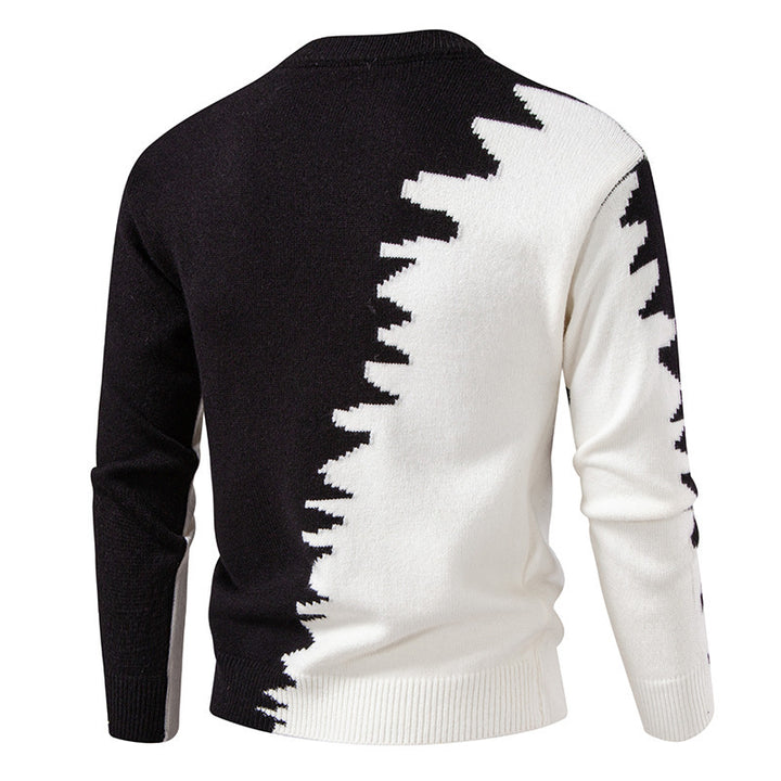 Herren modischer Strickpullover mit asymmetrischem Farbdesign und hohem Komfort Echoarchiv