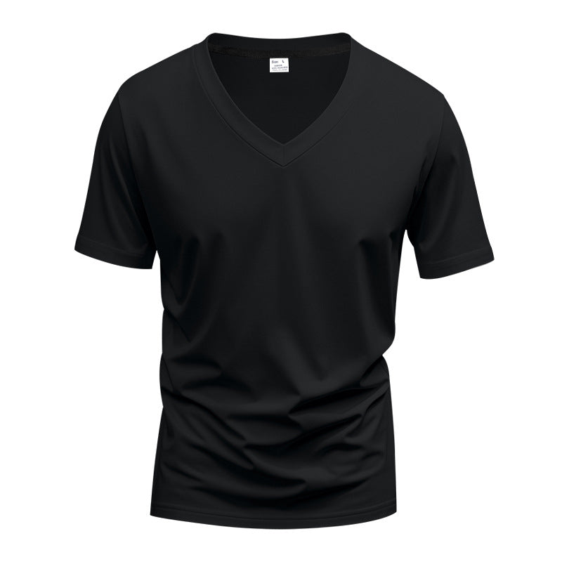 Herren V-Ausschnitt T-Shirt aus atmungsaktiver und schnelltrocknender Baumwolle Echoarchiv