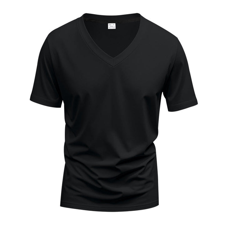 Herren V-Ausschnitt T-Shirt aus atmungsaktiver und schnelltrocknender Baumwolle Echoarchiv