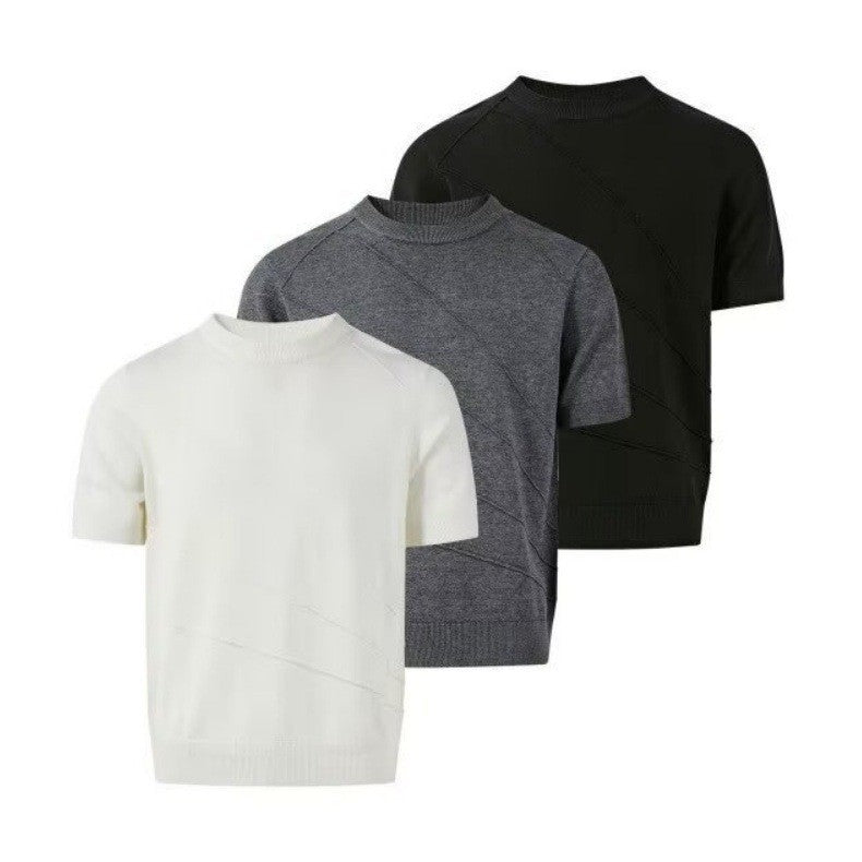 Herrenmode Strick T-Shirt mit Rundhals Echo Archive