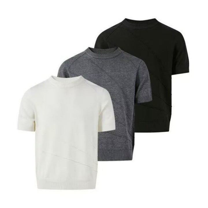 Herrenmode Strick T-Shirt mit Rundhals Echo Archive