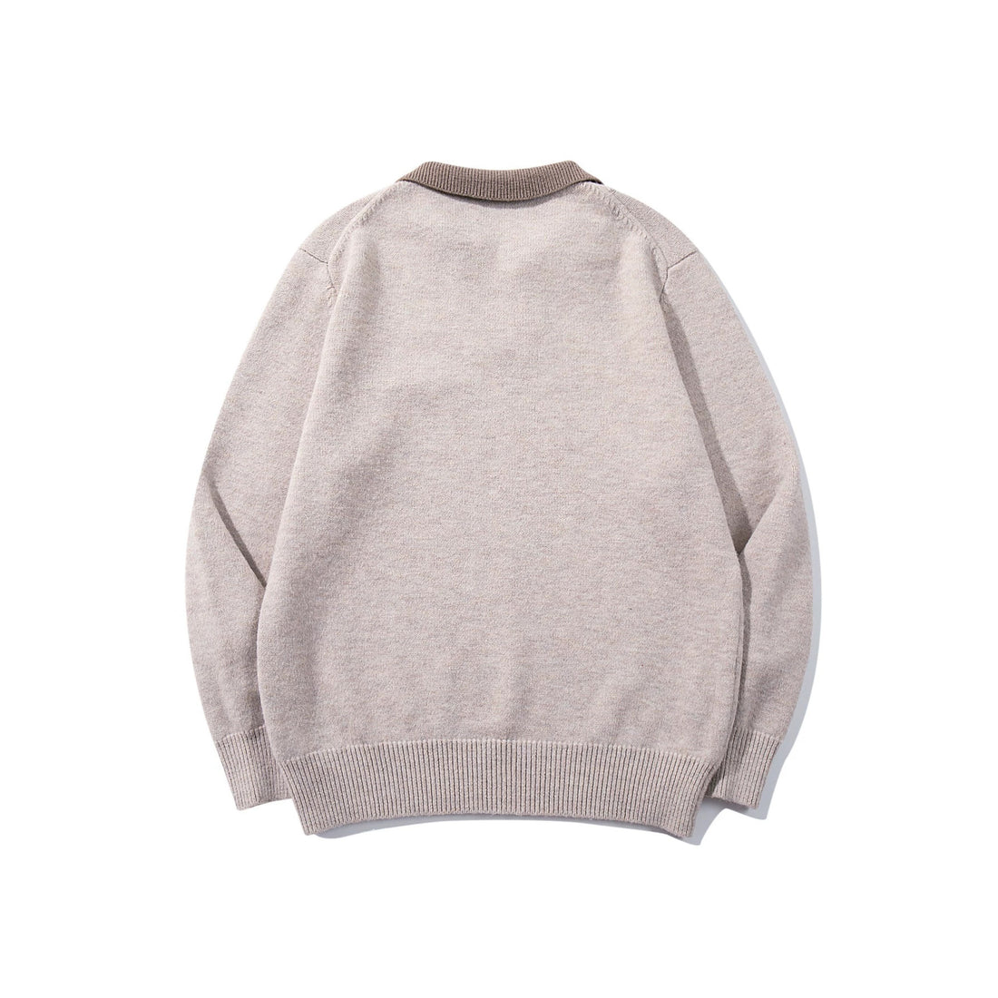 Herren Boxy-Strickpullover mit Polokragen und V‑Einsatz Echoarchiv