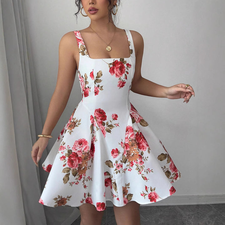 Damen Sommerliches Fit-and-Flare Kleid mit Blumenmuster Echo Archiv