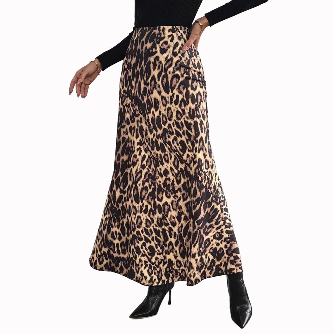Damen Maxirock mit modischem Leopardenmuster Echo Archiv