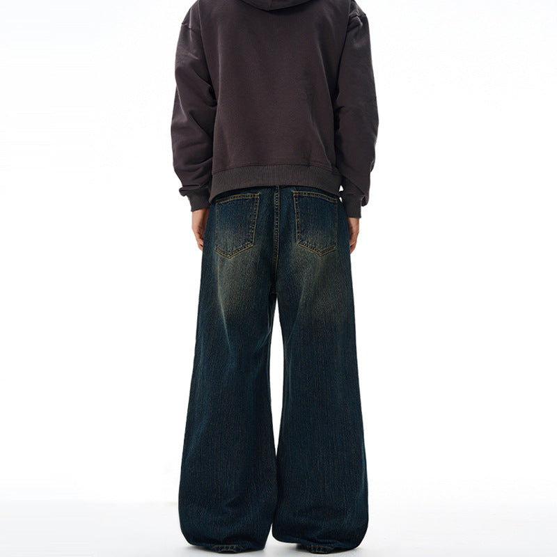 Herren Ultraweite Denim-Palazzo-Jeans mit tiefsitzender Bundlinie und verlängertem Saum Echo Archiv