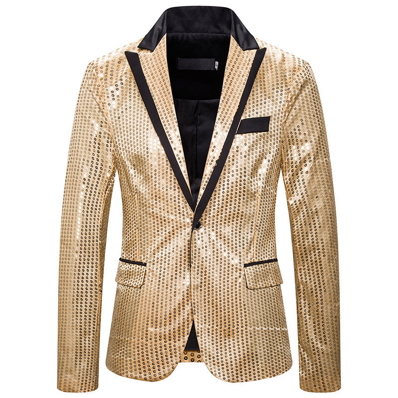 Herren eleganter Pailletten Blazer mit modernem Schnitt Echoarchiv