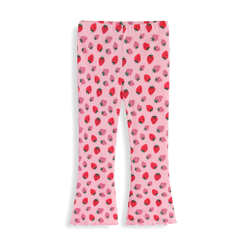Mädchen Leggings mit fröhlichem Erdbeer-Muster Echo Archiv