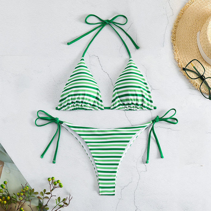 Damen Sportliches Streifen-Bikini Set Echo Archiv
