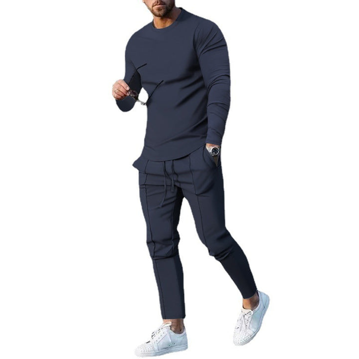 Herren lässiges Langarmshirt mit bequemer Passform und modischen Nähten Echoarchiv