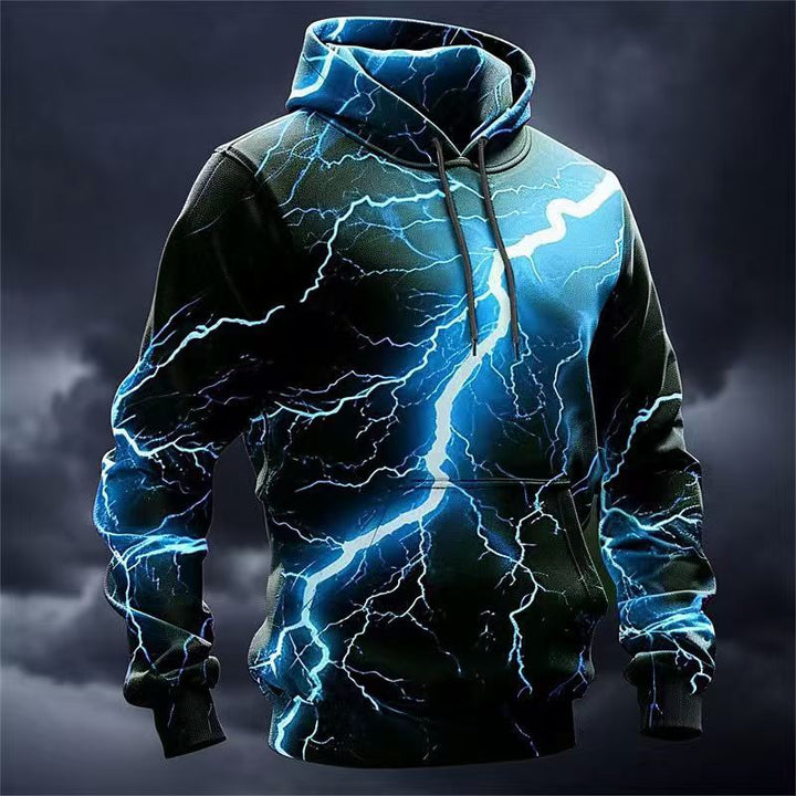 Herren Kapuzenpullover mit dynamischem Blitzdesign Echoarchiv