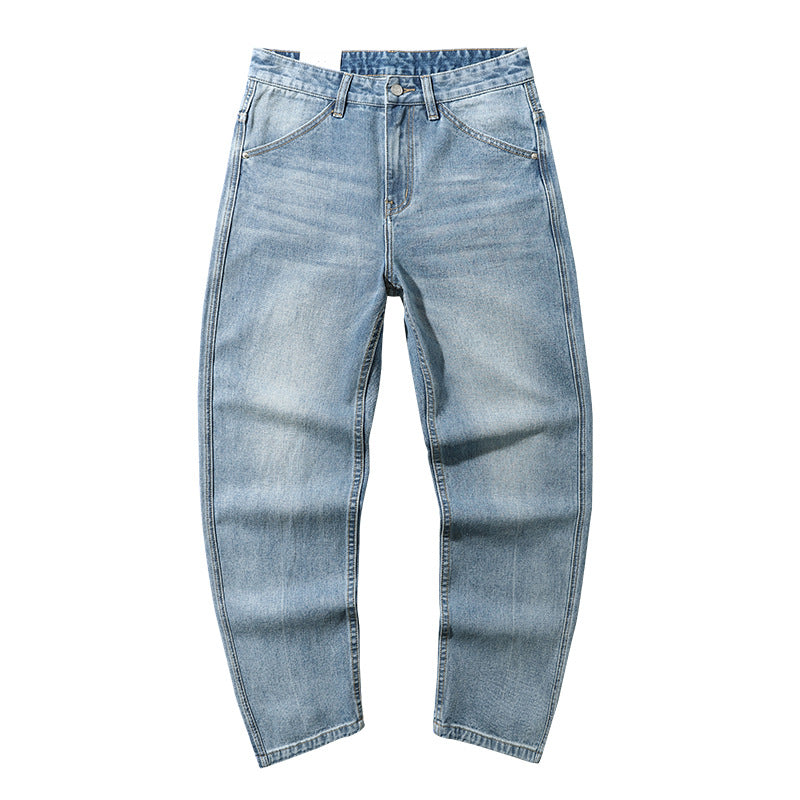 Damen weite verjüngende Denim-Jeans mit mittelhoher Taille Echo Archiv