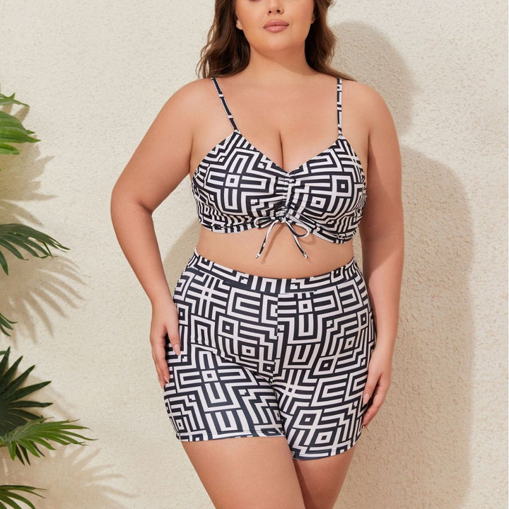 Damen Bademode-Set mit stylischem Kimono und Shorts Echo Archiv