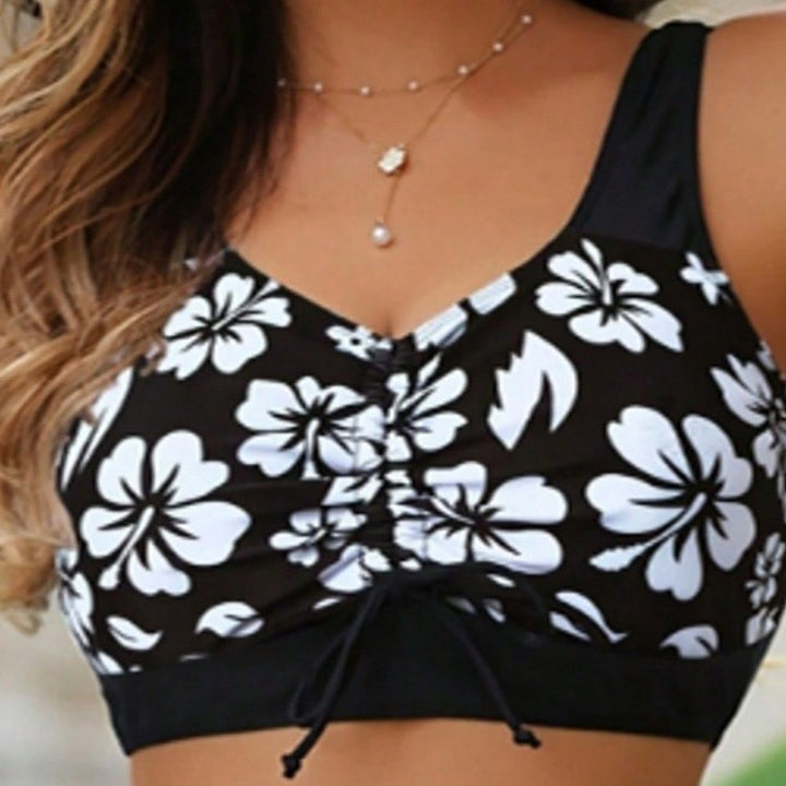 Damen Badeanzug-Set mit floralem Design und abnehmbarer Rockpartie Echo Archiv
