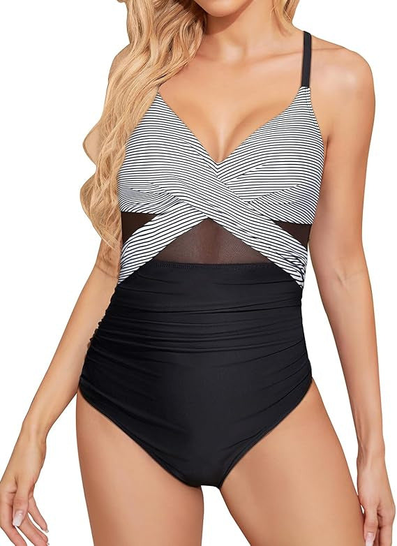 Damen Eleganter Einteiler mit raffiniertem Wickel-Design Echo Archiv