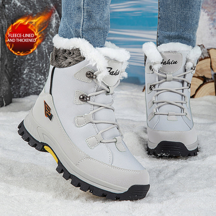 Damen Gefütterte Winter‑Trekkingstiefel mit Kunstfellkragen und griffiger Profilsohle Echo Archiv