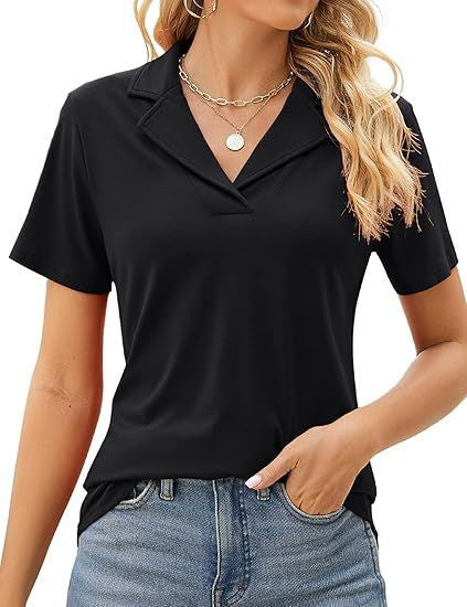 Damen Poloshirt mit kurzem Arm und modernem Kragen Echo Archiv
