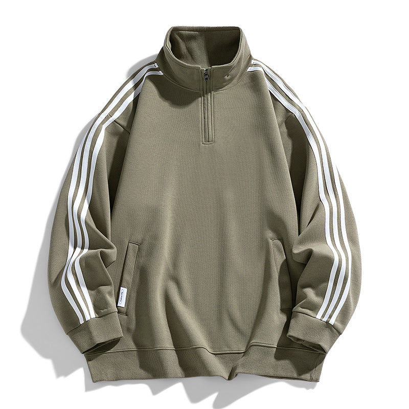 Herren sportlicher Zip-Pullover mit innovativen Seitentaschen Echoarchiv
