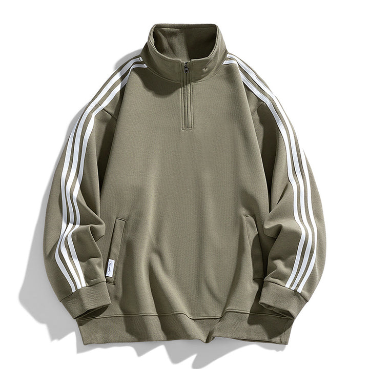 Herren sportlicher Zip-Pullover mit innovativen Seitentaschen Echoarchiv