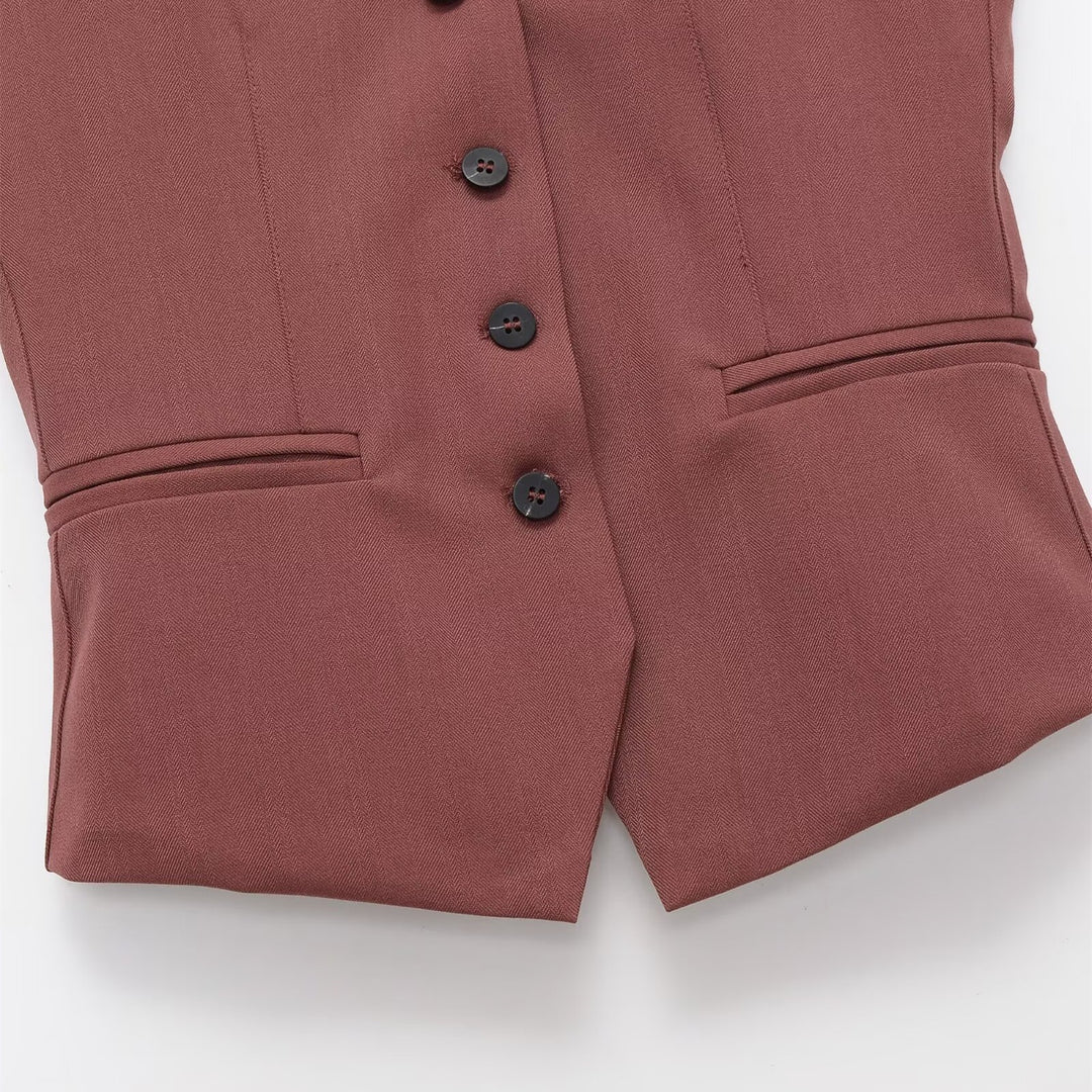 Damen ärmellose Blazerjacke mit eleganter Silhouette und feinen Details Echo Archiv