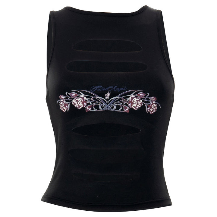 Damen trendiges Cut-out Crop Top Echo Archiv