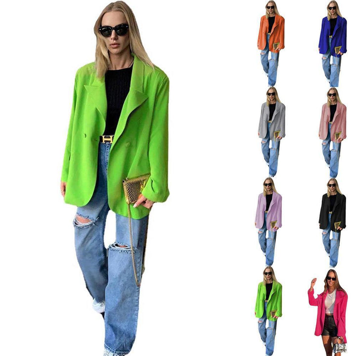 [Damen] Leichter Oversize-Strandblazer als lässiges Cover-Up mit fallendem Revers Echoarchiv