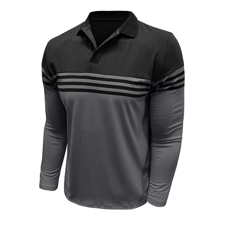 Herren Poloshirt mit modischem Streifenmix und hochwertigem Baumwollmaterial Echoarchiv