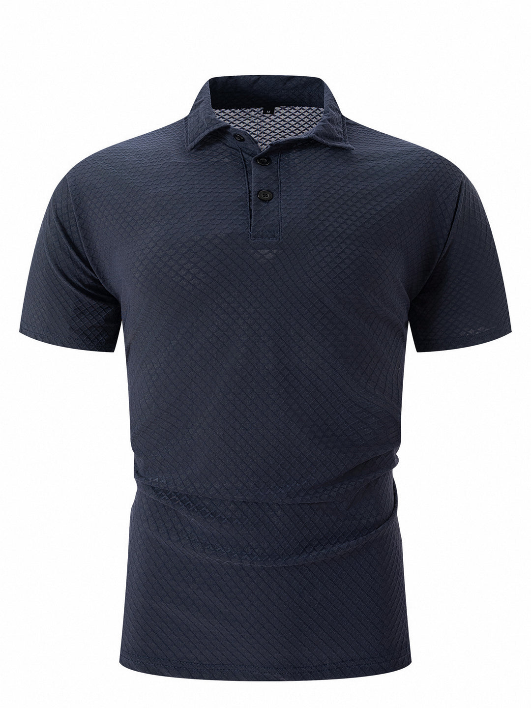 Herren modernes Kurzarm-Polohemd mit strukturiertem Design Echoarchiv