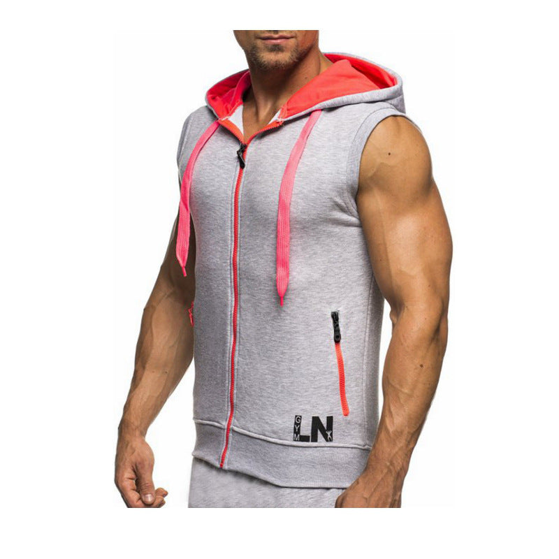Herren Sportliches Kapuzen-Sweatshirt ohne Ärmel mit innovativem Design und praktischen Taschen Echoarchiv