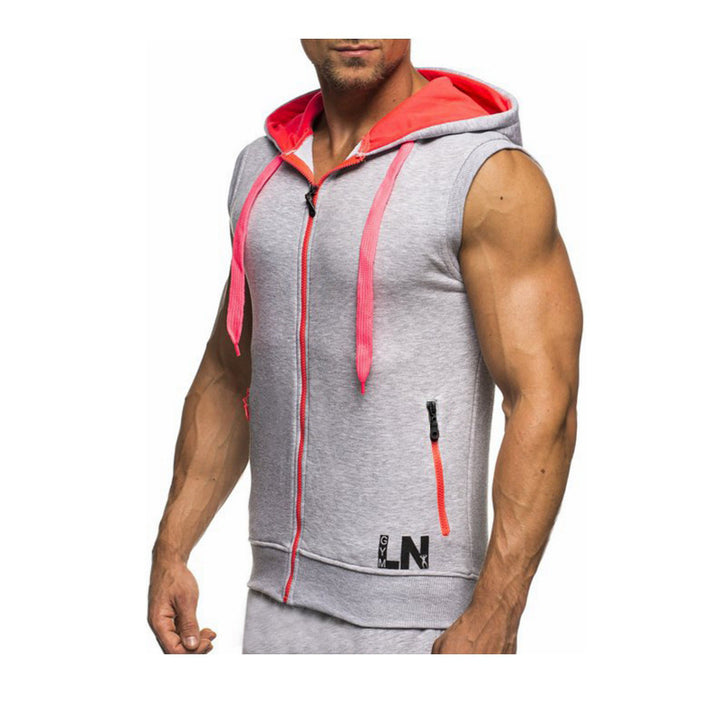 Herren Sportliches Kapuzen-Sweatshirt ohne Ärmel mit innovativem Design und praktischen Taschen Echoarchiv