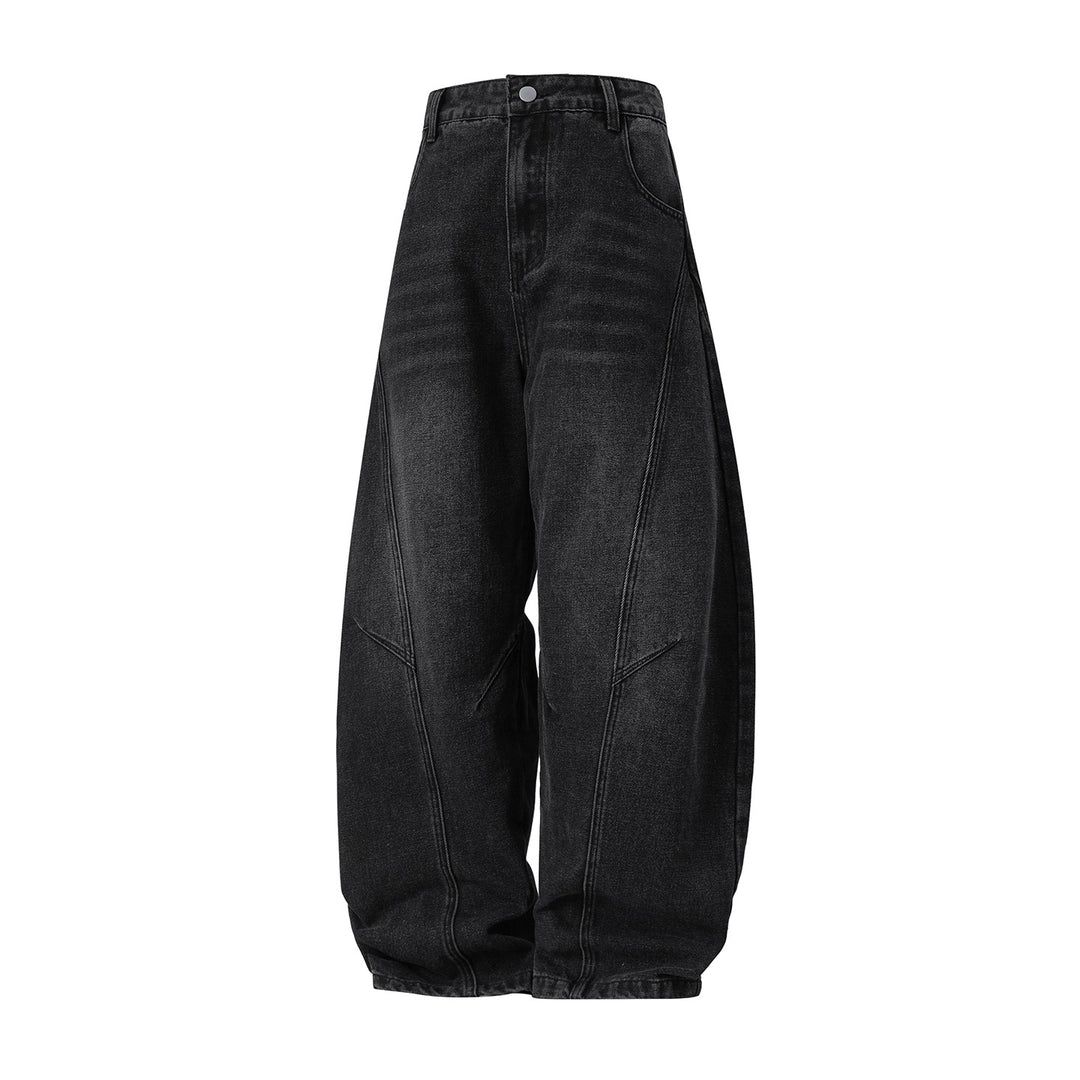 Damen Weite Balloon-Jeans mit hohem Bund und markanten Einsatznähten Echo Archiv
