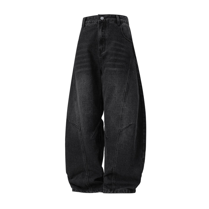 Damen Weite Balloon-Jeans mit hohem Bund und markanten Einsatznähten Echo Archiv