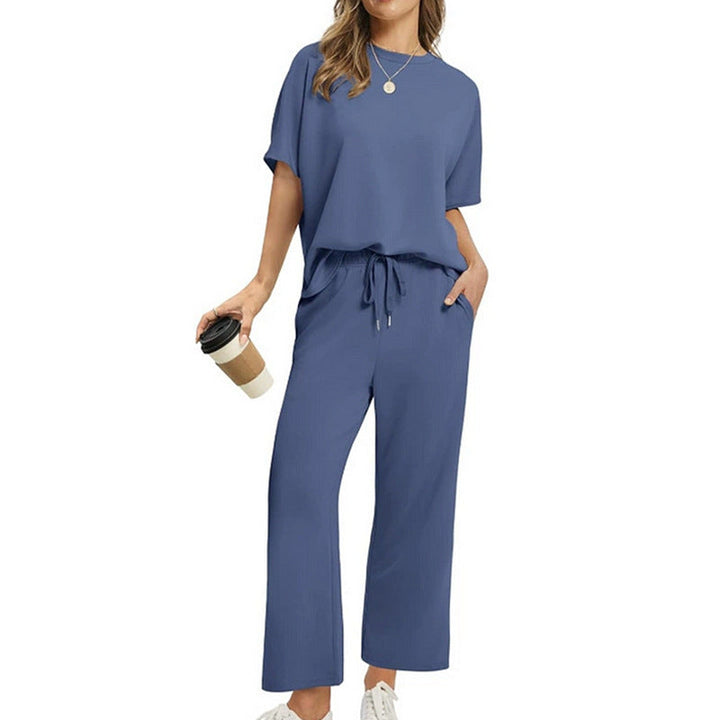 Damen Bequemes Freizeitanzug-Set mit lockerem Schnitt und stilvollen Taschen Echoarchiv