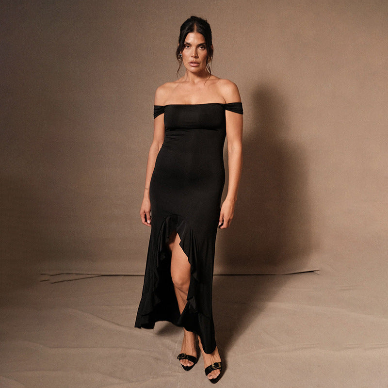 Damen figurbetontes Off-Shoulder Kleid Echo Archiv
