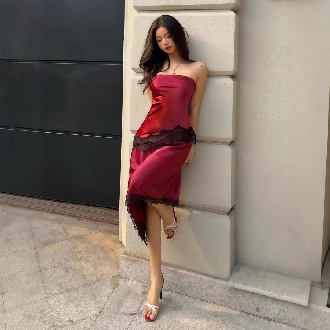 Damen Abendkleid mit Spitzenakzenten Echo Archiv