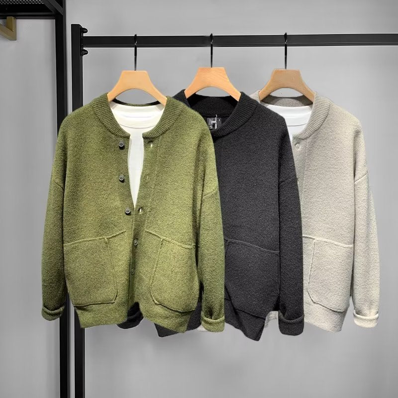 Damen Bequemer Cardigan mit Knopfleiste und Taschen – Veloura