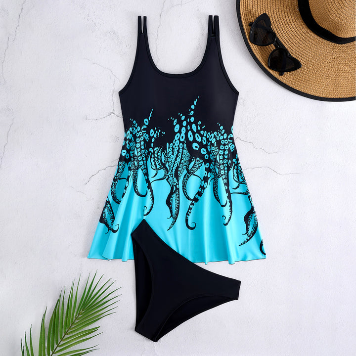 Damen Tankini-Set mit eleganter Flatteroptik und modernem Tiermotiv Echo Archiv