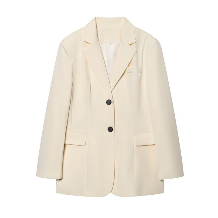 Damen eleganter Longline-Blazer mit taillierten Abnähern und Pattentaschen Echo Archiv